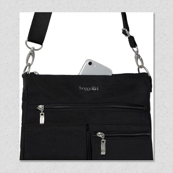 Baggallini Modern Everywhere Slim Crossbody Bag, Travel Friendly, RFID Blocking - Picture 4 of 8